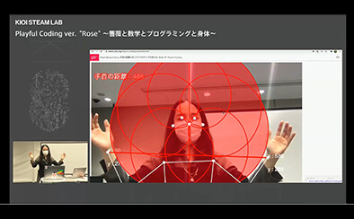 KIOI STEAM LAB『Playful Coding ver. “Rose”～薔薇と数学とプログラミングと身体～』