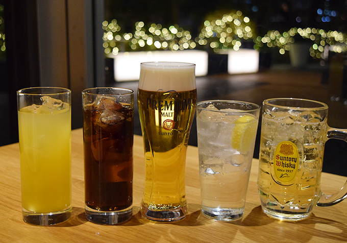 【ディナー】ワンドリンクサービス ※生ビール・ハイボール・ソフトドリンク各種・サワー各種