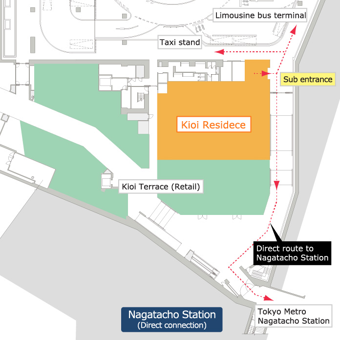 Direct indoor access to the station using sub entrance.
