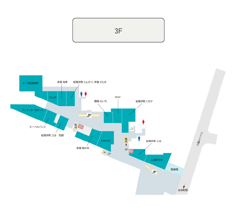 3F 達磨坂テラスの地図