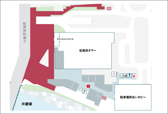 1階のペット同伴許可エリア